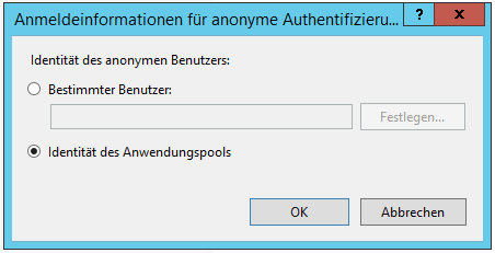 Die Anonyme Authentifizierung für den Webroot auf IdentityPool umstellen